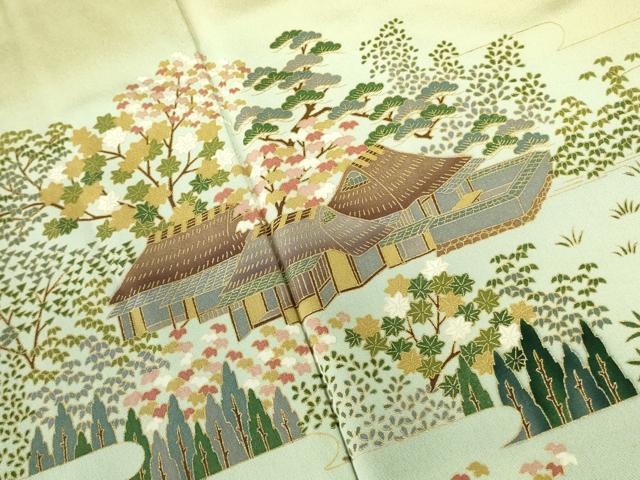 平和屋着物■豪華色留袖 風景花文 暈し染め 金彩 正絹 逸品 DABE1962op