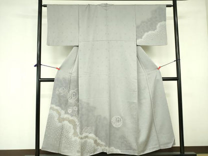 平和屋着物■中国三大刺繍 スワトウ刺繍 汕頭刺繍 訪問着 絞り 流水花文 暈し染め 金彩 正絹 逸品 DABE1972op