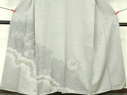 平和屋着物■中国三大刺繍 スワトウ刺繍 汕頭刺繍 訪問着 絞り 流水花文 暈し染め 金彩 正絹 逸品 DABE1972op