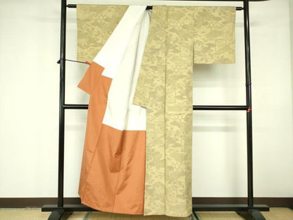 平和屋着物■上質な紬 風景花文 正絹 逸品 DABE1975op