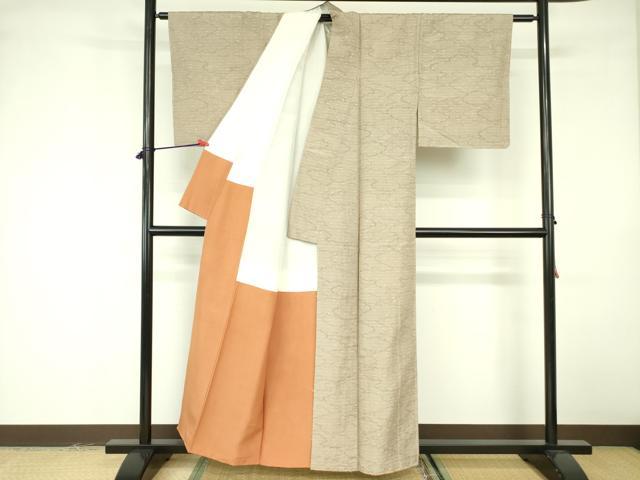 平和屋着物■上質な紬 雲文 正絹 逸品 未使用 DABE1980op