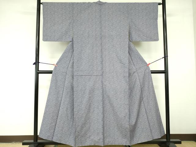 平和屋着物■上質な小紋 紬地 草花 正絹 逸品 DABE1988op