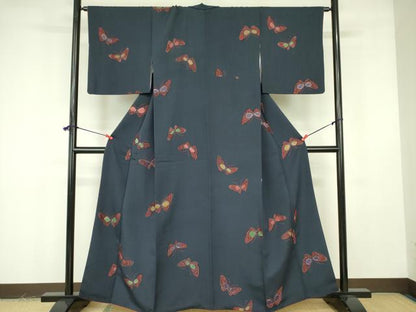 平和屋着物■上質な小紋 舞蝶文 金彩 正絹 逸品 DABE2000op