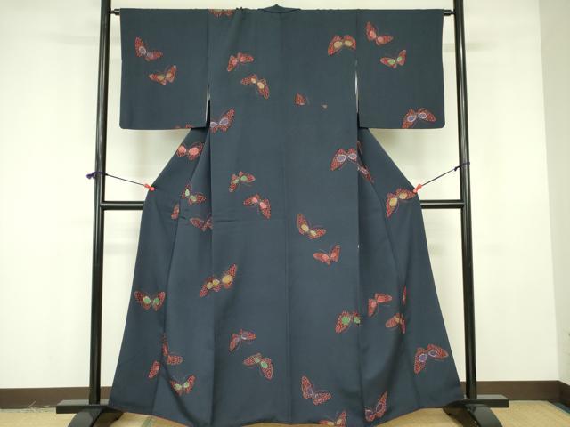 平和屋着物■上質な小紋 舞蝶文 金彩 正絹 逸品 DABE2000op
