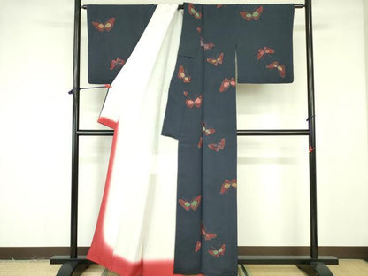 平和屋着物■上質な小紋 舞蝶文 金彩 正絹 逸品 DABE2000op