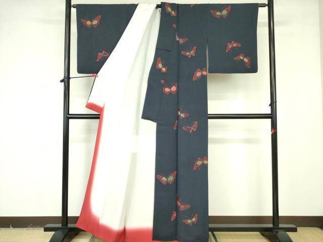 平和屋着物■上質な小紋 舞蝶文 金彩 正絹 逸品 DABE2000op