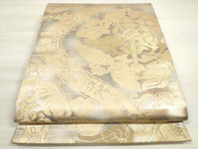 平和屋着物◎西陣 服部織物謹製 六通柄袋帯 正倉院更紗文様 金糸 引箔 正絹 逸品 DABE2031xg