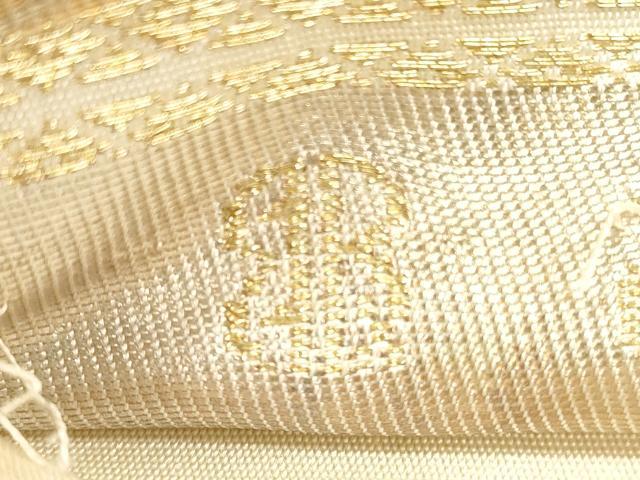 平和屋着物◎西陣 服部織物謹製 六通柄袋帯 正倉院更紗文様 金糸 引箔 正絹 逸品 DABE2031xg
