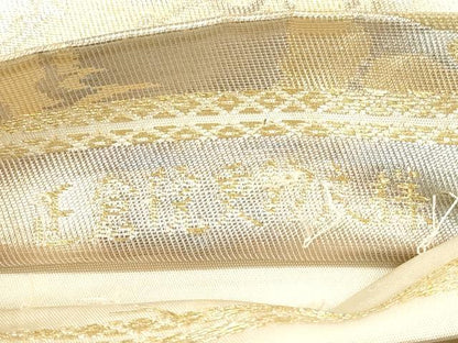 平和屋着物◎西陣 服部織物謹製 六通柄袋帯 正倉院更紗文様 金糸 引箔 正絹 逸品 DABE2031xg
