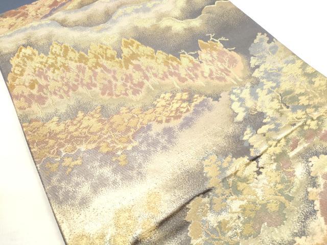 平和屋着物◎六通柄袋帯　ゆい夢　樹林文　金糸　正絹　逸品　DABE2068xg