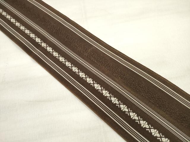 平和屋着物◎男性 本場筑前博多織 角帯 献上 正絹 逸品 DABE2108xg