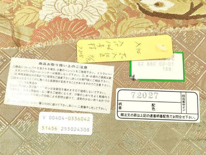 平和屋着物◎西陣の名門織元 いづくら謹製 両面 六通柄袋帯 唐織 桐に鳳凰 金糸 証紙付き 正絹 逸品 DABE2125xg
