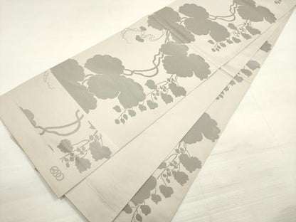 平和屋着物◎全通柄 本袋帯 蔦の葉花文 正絹 逸品 DABE2153xg