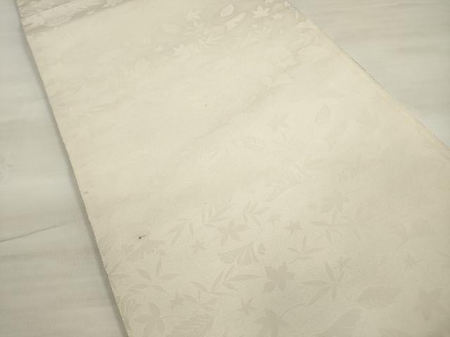 平和屋着物◎全通柄袋帯 作家物 唐織 琳派尽 立波飛鶴文 銀糸 引箔 正絹 逸品 DABE2156xg