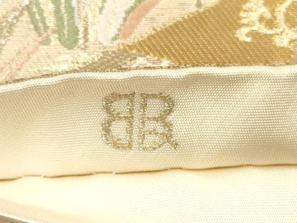 平和屋着物◎西陣　服部織物謹製　六通柄袋帯　唐織　扇面花丸文　金糸　正絹　逸品　DABE2261xg
