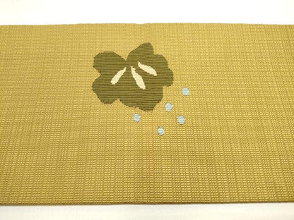 平和屋着物◎つけ帯　すくい織　花唐草文　正絹　逸品　DABE2275xg