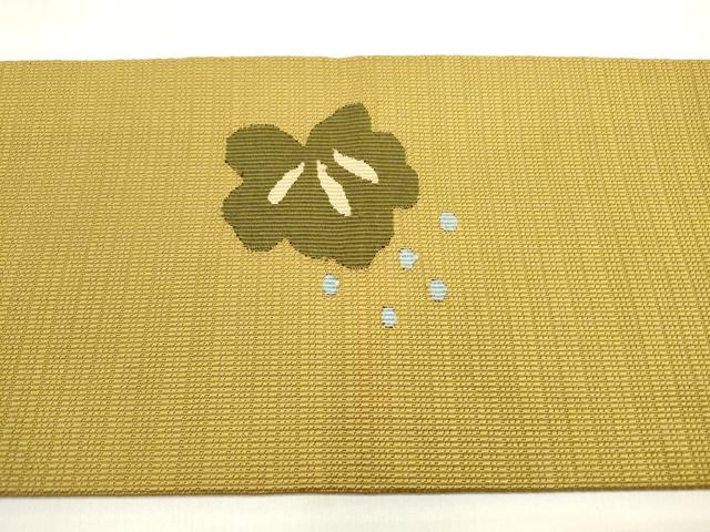平和屋着物◎つけ帯　すくい織　花唐草文　正絹　逸品　DABE2275xg