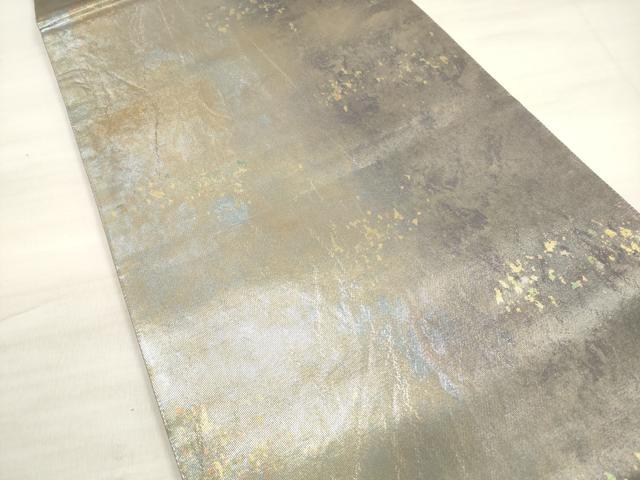 平和屋着物◎六通柄袋帯 霞文 金糸 引箔 正絹 逸品 DABE2292xg