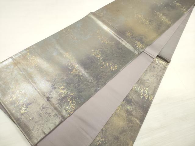 平和屋着物◎六通柄袋帯 霞文 金糸 引箔 正絹 逸品 DABE2292xg