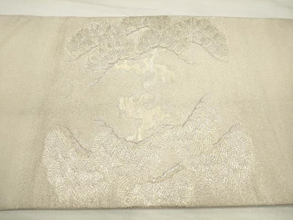 平和屋着物◎綴れ 太鼓柄袋帯 枝松文 銀糸 正絹 逸品 DABE2305xg