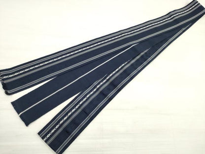 平和屋着物◎男性　本場筑前博多織　角帯　献上　正絹　逸品　DABE2330xg
