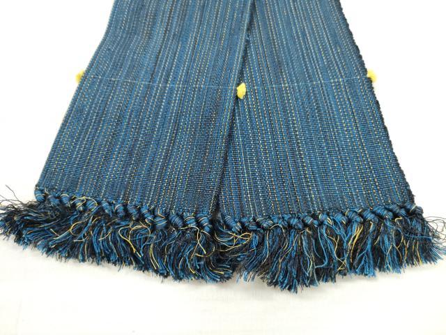 平和屋着物◎男性　角帯　紬地　霞文　正絹　逸品　DABE2332xg