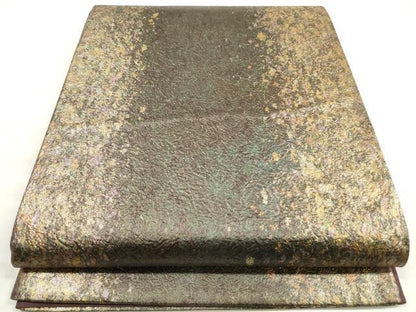 平和屋着物◎六通柄袋帯　霞文　金糸　引箔　正絹　逸品　DABE2363xg