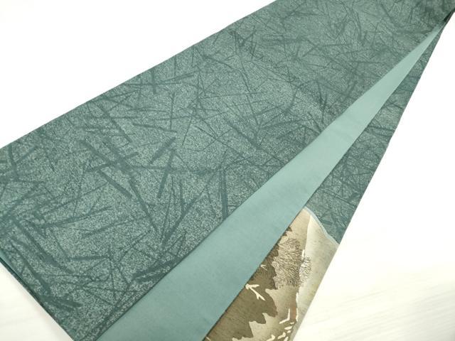平和屋着物◎太鼓柄袋帯　紬地　遠山風景文　正絹　逸品　DABE2369xg