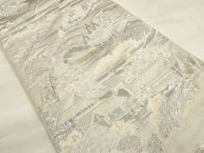 平和屋着物◎六通柄袋帯 唐織 九百錦 京洛の四季 プラチナ箔 正絹 逸品 DABE2395xg