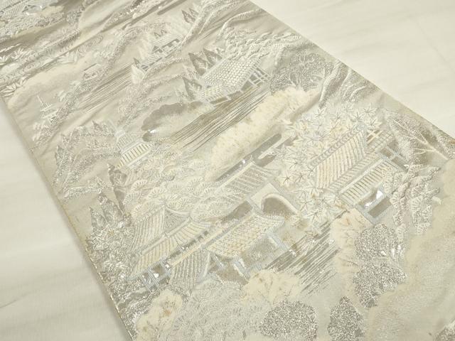 平和屋着物◎六通柄袋帯 唐織 九百錦 京洛の四季 プラチナ箔 正絹 逸品 DABE2395xg