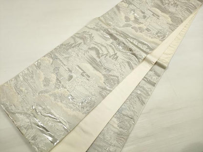 平和屋着物◎六通柄袋帯 唐織 九百錦 京洛の四季 プラチナ箔 正絹 逸品 DABE2395xg