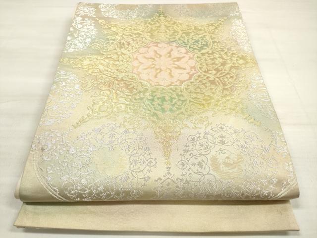 平和屋着物◎六通柄袋帯　唐織　正倉院鳳凰花文　金銀糸　正絹　逸品　DABE2407xg