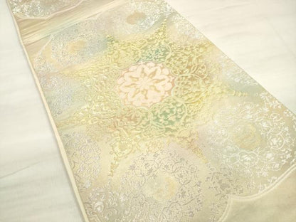 平和屋着物◎六通柄袋帯　唐織　正倉院鳳凰花文　金銀糸　正絹　逸品　DABE2407xg