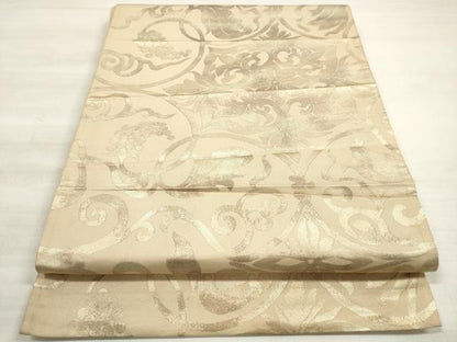 平和屋着物◎六通柄袋帯 正倉院葡萄蔦の葉文 金糸 正絹 逸品 DABE2434xg