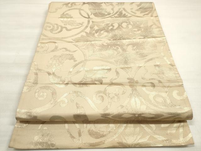 平和屋着物◎六通柄袋帯 正倉院葡萄蔦の葉文 金糸 正絹 逸品 DABE2434xg