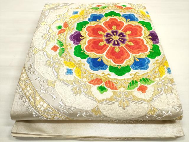 平和屋着物◎六通柄袋帯 唐織 正倉院更紗花文 金銀糸 正絹 逸品 DABE2438xg
