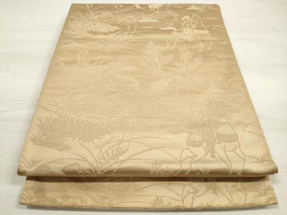 平和屋着物◎両面　全通柄　京袋帯　狩猟文　正絹　逸品　DABE2488xg