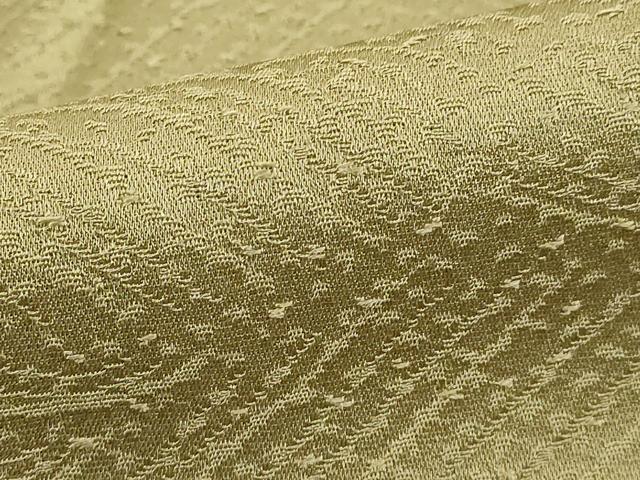 平和屋着物■上質な色無地 立波地紋 青朽葉色 正絹 逸品 DABE2522cd