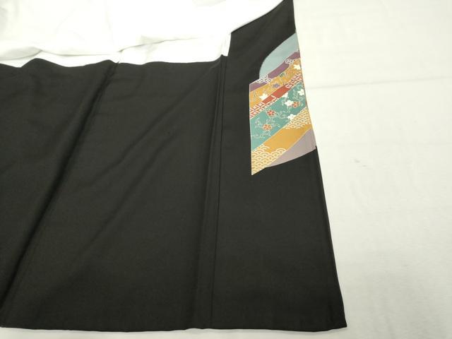 平和屋着物■豪華黒留袖　花車文　暈し染め　金彩　正絹　逸品　DABE2527cd