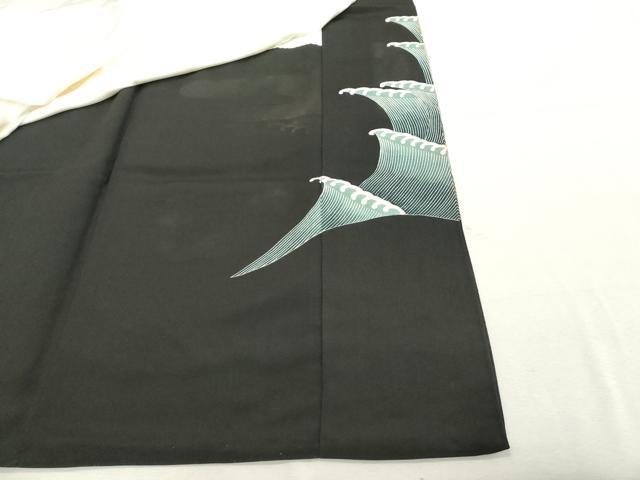 平和屋着物■豪華黒留袖　駒刺繍　立波文　金彩　正絹　逸品　DABE2538cd