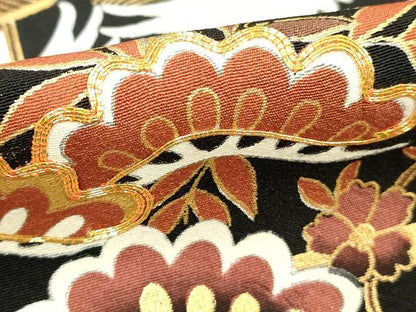 平和屋着物■豪華黒留袖　作家物　駒刺繍　道長風景文　金彩　正絹　逸品　DABE2542cd