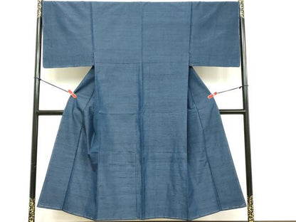 平和屋着物■上質な紬　横段文　正絹　逸品　DABE2544cd