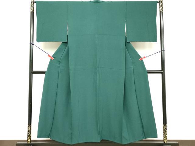平和屋着物●上質な色無地　抹茶色　正絹　逸品　CABD7346ut 平和屋着物▽上質な色無地 単衣 抹茶色 正絹 逸品 AABD6978jh