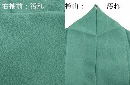 平和屋着物■上質な色無地　青碧色　正絹　逸品　DABE2549cd