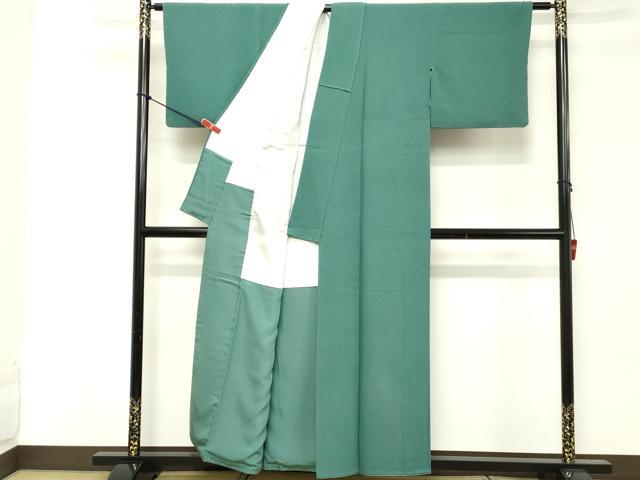 平和屋着物■上質な色無地　青碧色　正絹　逸品　DABE2549cd
