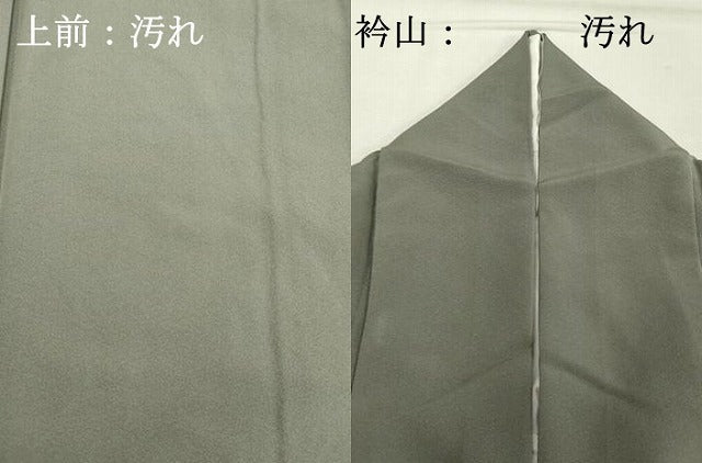 平和屋着物■上質な色無地　鉛色　正絹　逸品　DABE2552cd