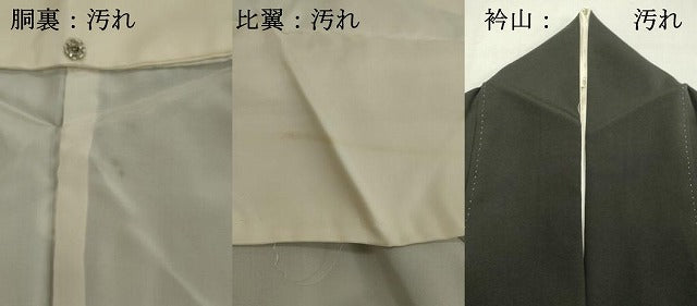 平和屋着物■豪華黒留袖　孔雀花文　正絹　逸品　DABE2553cd
