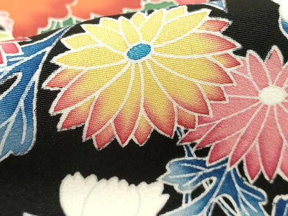 平和屋着物■豪華黒留袖　孔雀花文　正絹　逸品　DABE2553cd