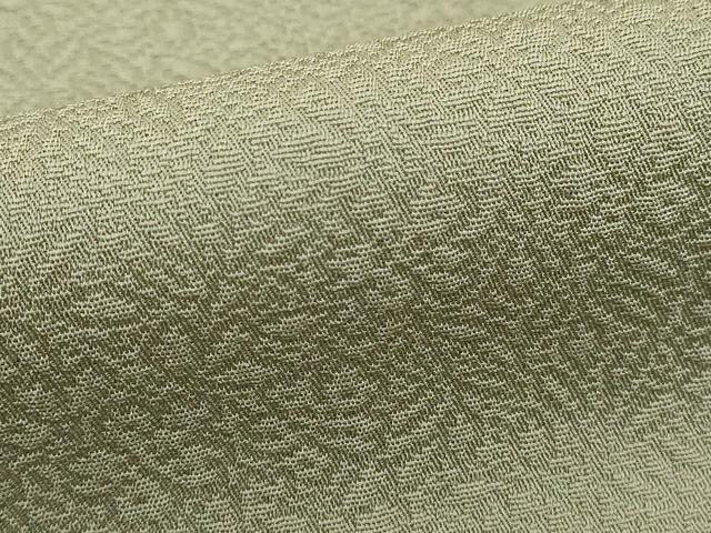 平和屋着物■上質な色無地　舞花地紋　山葵色　正絹　逸品　DABE2554cd