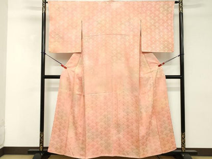 平和屋着物■上質な小紋　青海波地紋　暈し染め　正絹　逸品　DABE2558cd